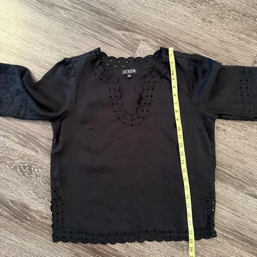 J. Crew Bungalow Embroidered Top